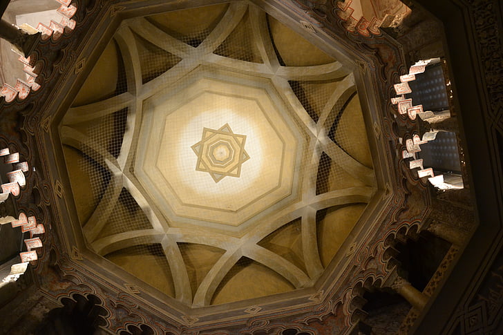 ceiling, architecture, arabic, saragossa