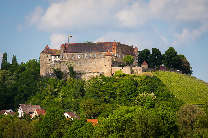 stettenfels castle, untergruppenbach, slottet, festning, bottwartal, arkitektur, historie