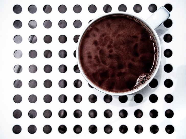 white, ceramic, cup, chocolate, liquid, coffee, mug