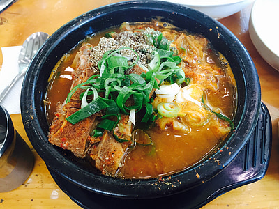 food, bone haejangguk, gamjatang, pot, spine, haejangguk, delicious