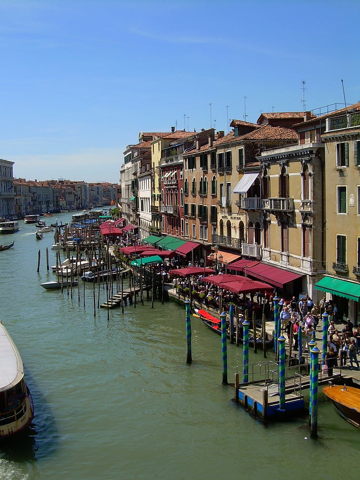 Wenecja, krajobraz, kanał, Wenecja - Włochy, kanał, gondola, Włochy