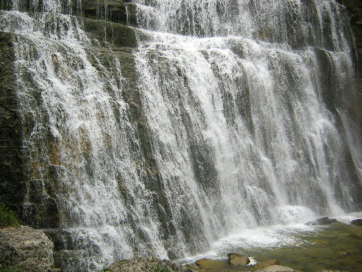 vattenfall, stora, starka, herrisson, naturen, floden, vatten