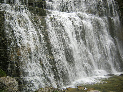 водопад, голям, силна, herrisson, природата, река, вода