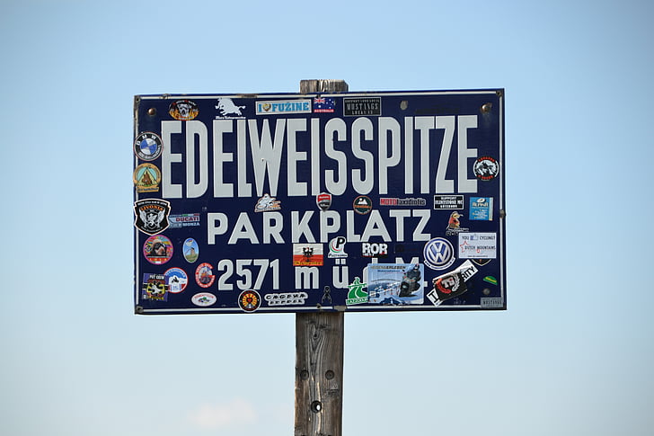 top de Edelweiss, Parque de estacionamento, adesivo, adesivo, Tauern, Alpina, alta