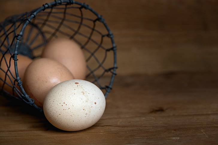 egg, chicken eggs, basket, chicken product, food, nutrition, brown eggs