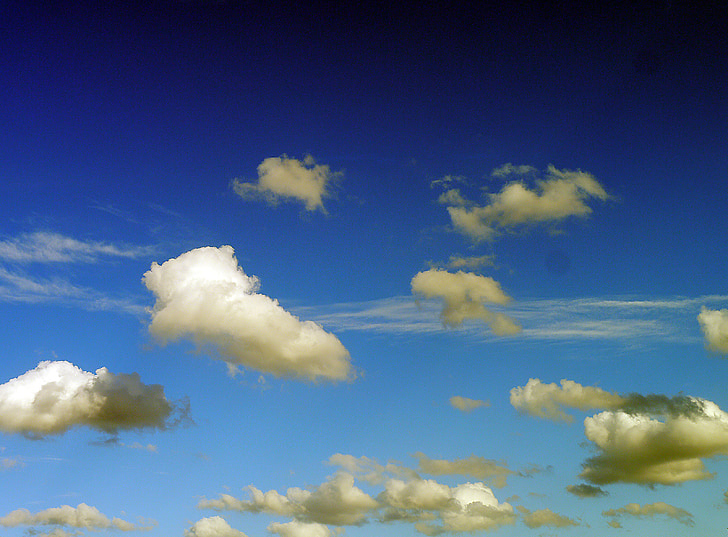 nuvole, cielo, tempo libero, scenico, tranquillo, stratosfera, atmosfera