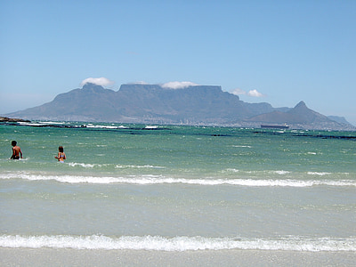 Cape town, tabel mountain, Sydafrika, Ocean, sand, Beach, havet