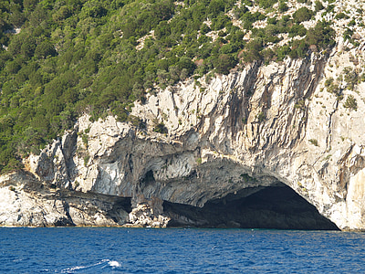 洞穴, 海, 岩石, 希腊
