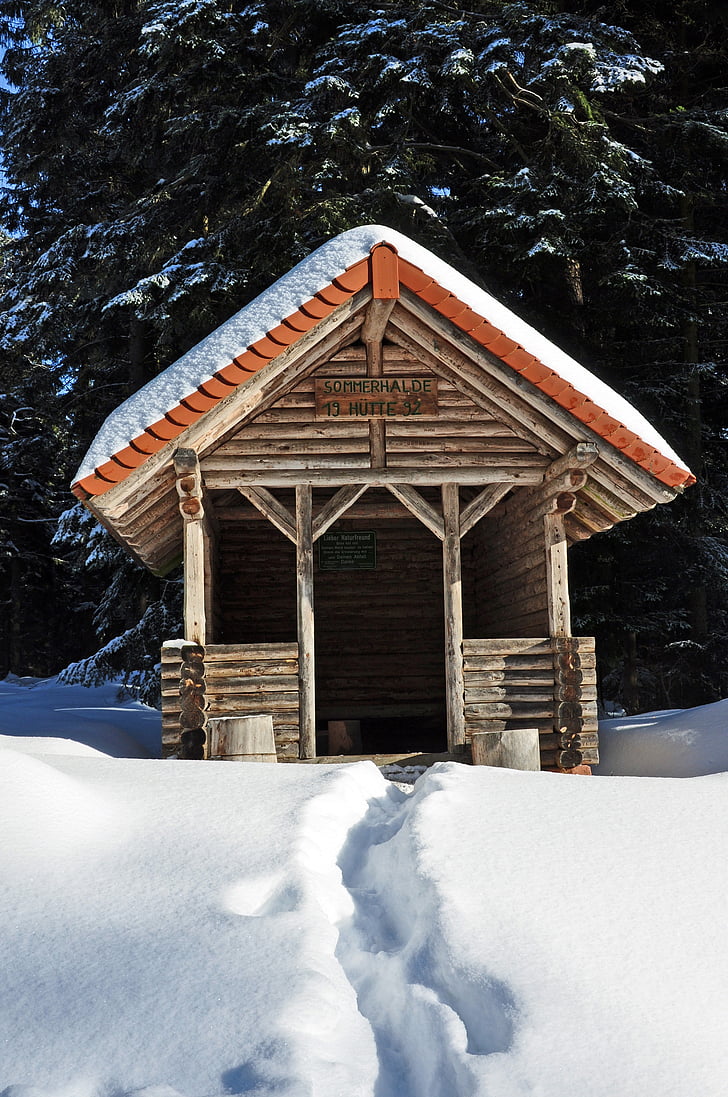 snow, hut, winter, nature, snowed in, outdoors, cold - Temperature