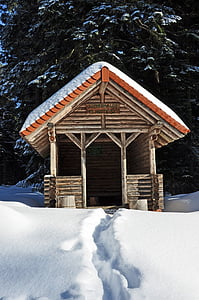 雪, 小屋, 冬, 自然, 雪が降った, アウトドア, 冷・温