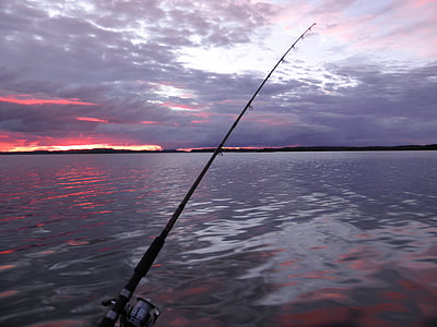 pesca à linha, pesca, pôr do sol, férias, Savonlinna, Saimaa, Finlandês