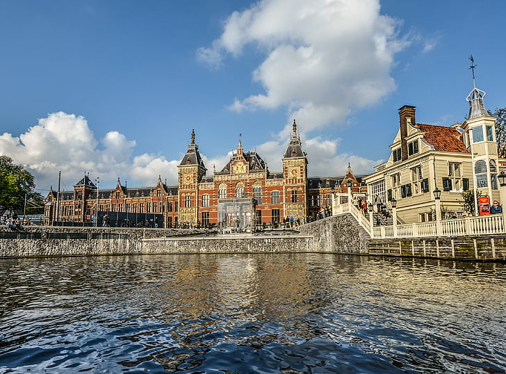 荷兰, 阿姆斯特丹, 运河, 荷兰, 旅行, 欧洲, 荷兰语
