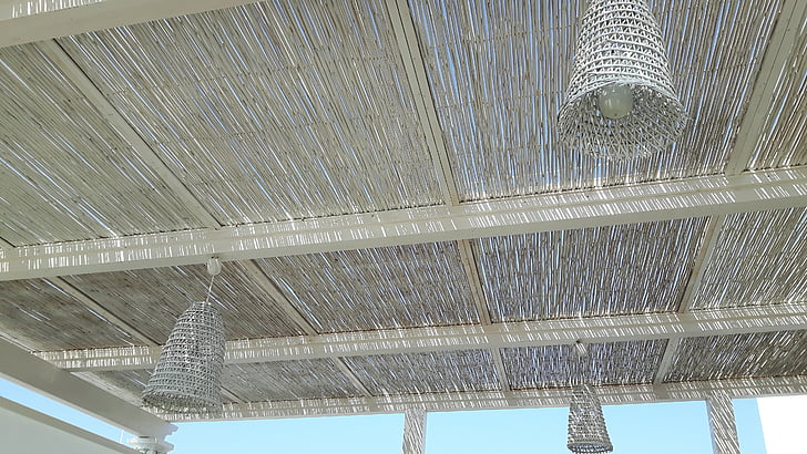 strop, svetlá, Plážové chýši