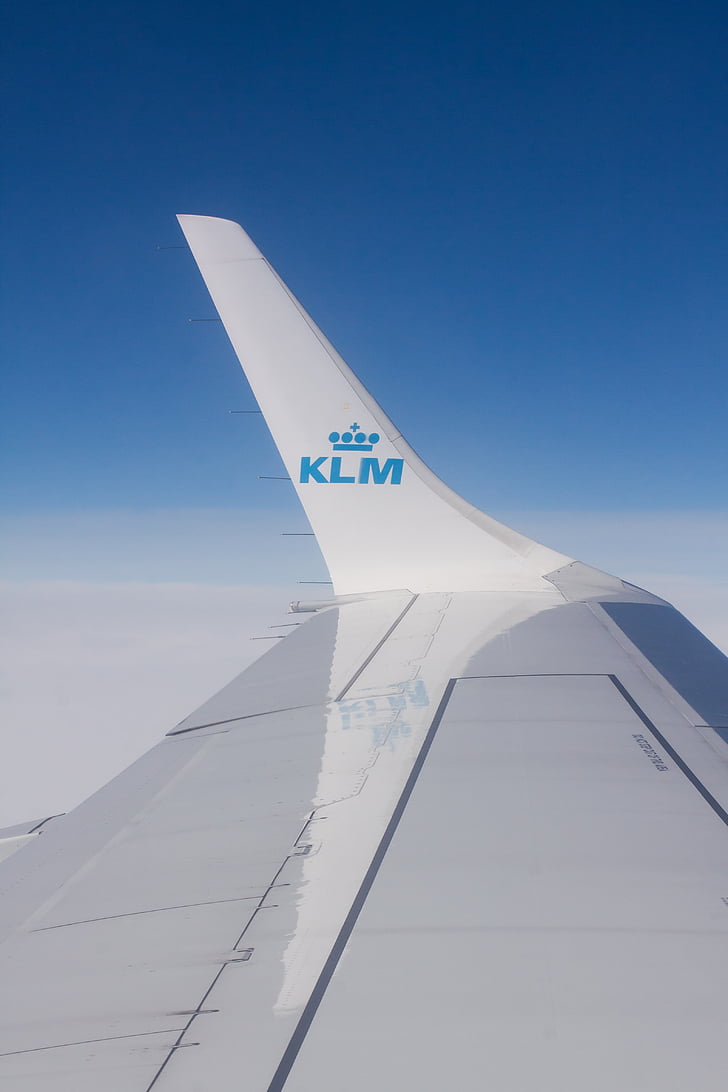 skristi, KLM, skrydžio, transporto, oro transporto, sparnas, Signet