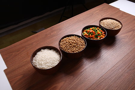 cereali integrali, ingredienti di cottura, Metro, avena, semi di soia