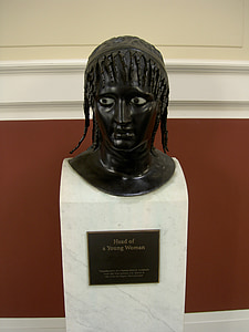 estatua de, Museo, mujer joven, villa Getty, arte