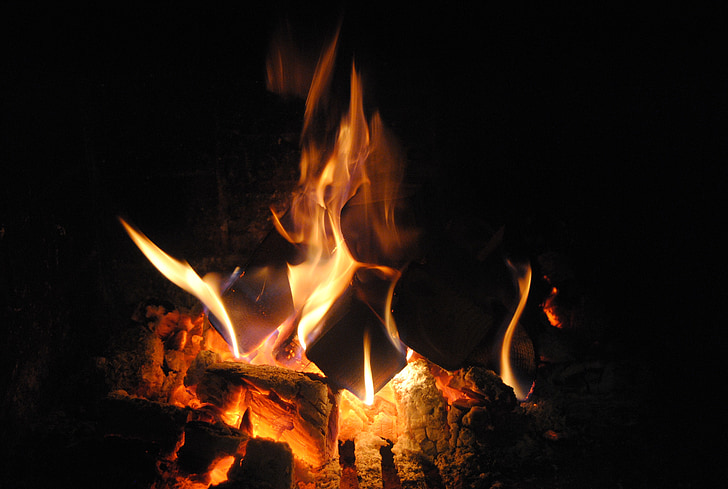 leirbål, flammer, brann, Hot, varme, varm