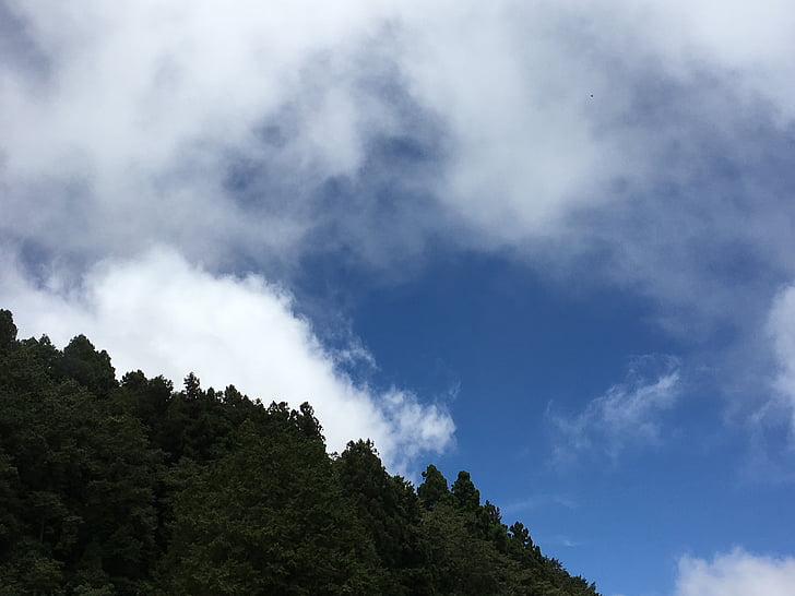 Alishan, Taiwan, blå himmel