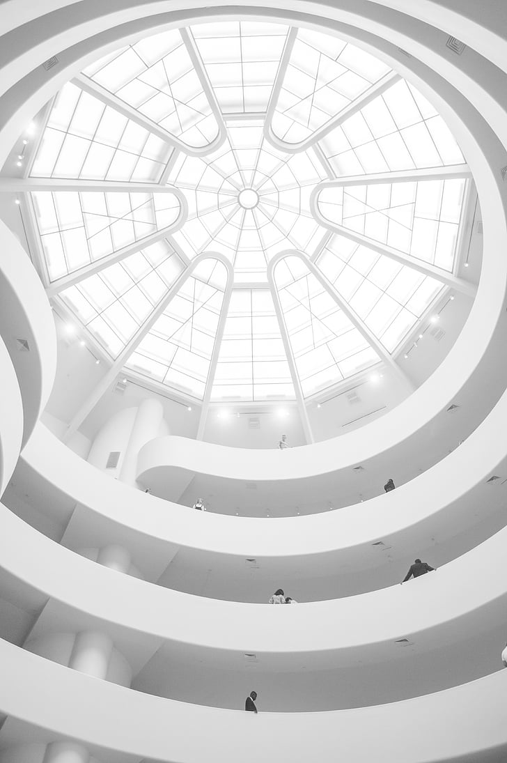 Guggenheimmuseum, plafond, koepel, koepel, New york, het platform, gebouw