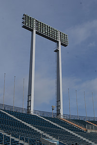 Stadion, Světelný tok, prázdné, fotbal, reflektor, Osvětlovací stožár, stožár