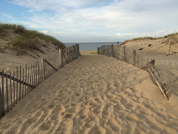 Provincetown, capecod, Massachusetts, Spojené státy americké, písečné duny, písek, pláž