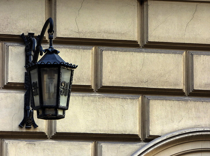 wymiana lampy, Latarnia, Ulica, kamień, Oświetlenie, stare domy, Stare Miasto