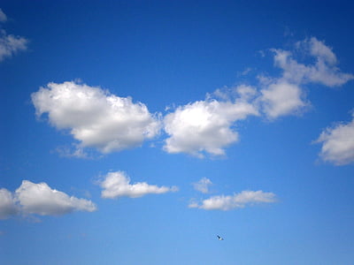 nori, formă de nori, cer, albastru, alb