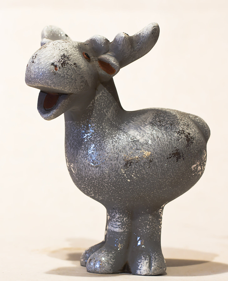 elg, Christmas moose, dekoration, mitbringsel, ler figur, keramik, dyr