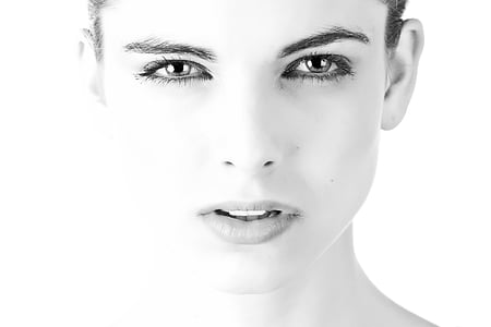 model, ansigt, Smuk, sort og hvid, eksponering, Kontakt, Portræt