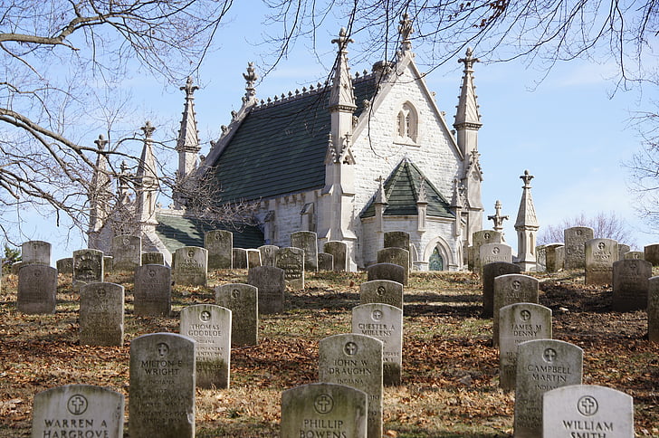 kirkegården, Tombstones, kirkegården, grav, minnesmerke, død, gravstein