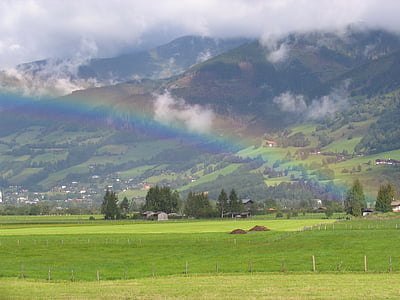 Áustria, arco-íris, campo