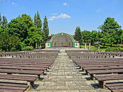 amphitheater, park ludowy, stage, outdoor, park, entertainment, theater