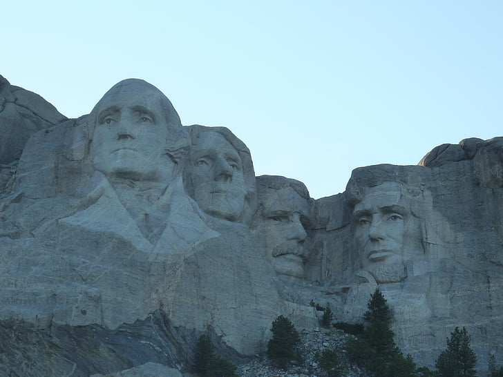 montaña, Monte rushmore, Memorial, George washington präsidentenköpfe, Abraham lincoln, Estados Unidos, Estados Unidos