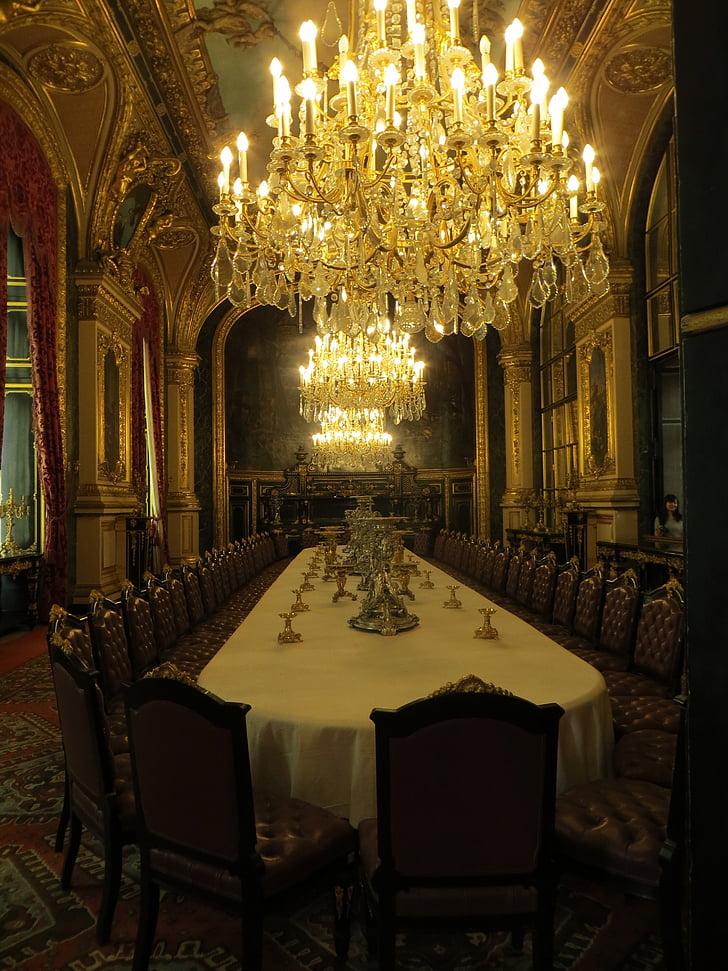 louvre, ornate, paris, france, napoleon, dining, room