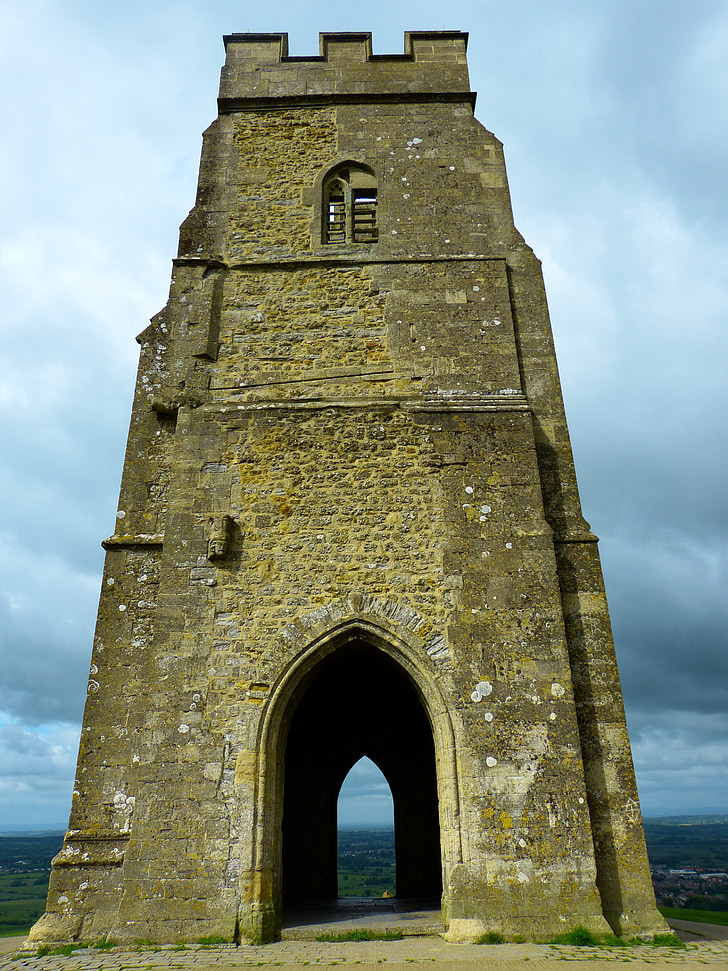 Glastonbury tor, Anglie, Spojené království, věž, mystické, Hora, Hill