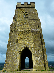 Glastonbury tor, İngiltere, Birleşik Krallık, Kule, mistik, dağ, Hill