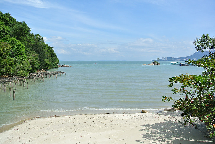 penang, malaysia, national park, tropical, beach, tropics, white sand