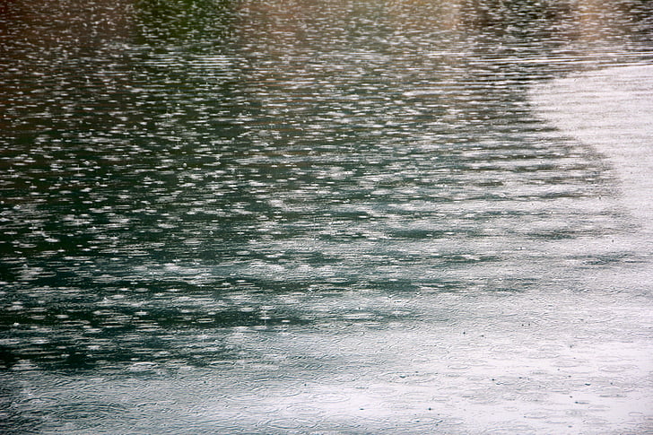 air, hujan, menetes, titisan hujan, tetes air, alam, latar belakang