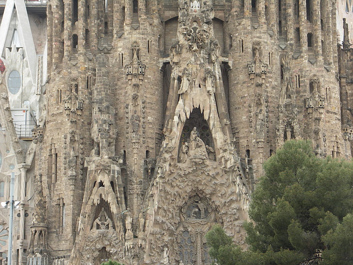 Pyhä, perhe, Barcelona, Sagrada familia, mounument, temppeli, kuuluisa kirkko