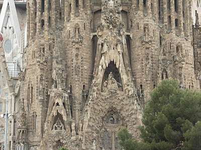 신성한, 가족, 바르셀로나, 사그라다 파밀리아, mounument, 사원, 유명한 교회