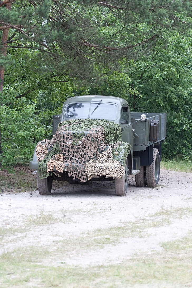 truck, the military, forest, reconstruction of the, history, land Vehicle, car