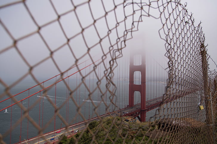strukturālās, fotogrāfija, zelta, vārti, tilts, San, Francisco