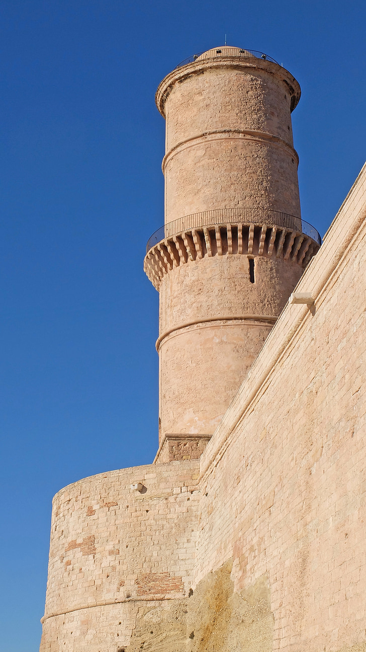 Tower, Fort, linnoitus, keskiaikainen, rakennus, arkkitehtuuri, Marseille