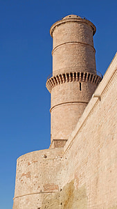 Torre, Fort, Fortaleza, medieval, edifício, arquitetura, Marselha