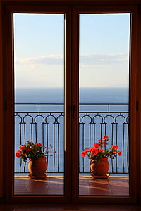 okno, morze, podróży, Kumba, Widok