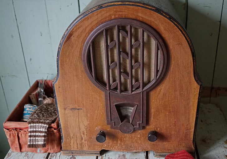 gamle radio, retro, nostalgi, Tube radio, antik, radio enhed, gamle