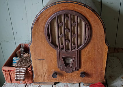 Stari radio, retro, Nostalgija, cijev radija, starinski, radio uređaj, Stari