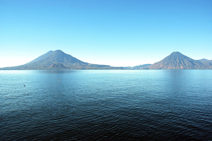 Lake atitlán, Gwatemala, wulkany, wulkan, MT fuji, Japonia, góry