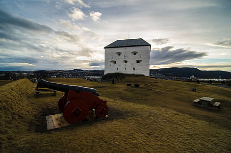 épület, ágyú, építészet, Norvégia