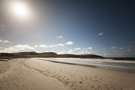 vatersay, Hebridele exterioare, plajă, mare, Insula, Barra, Scoţia
